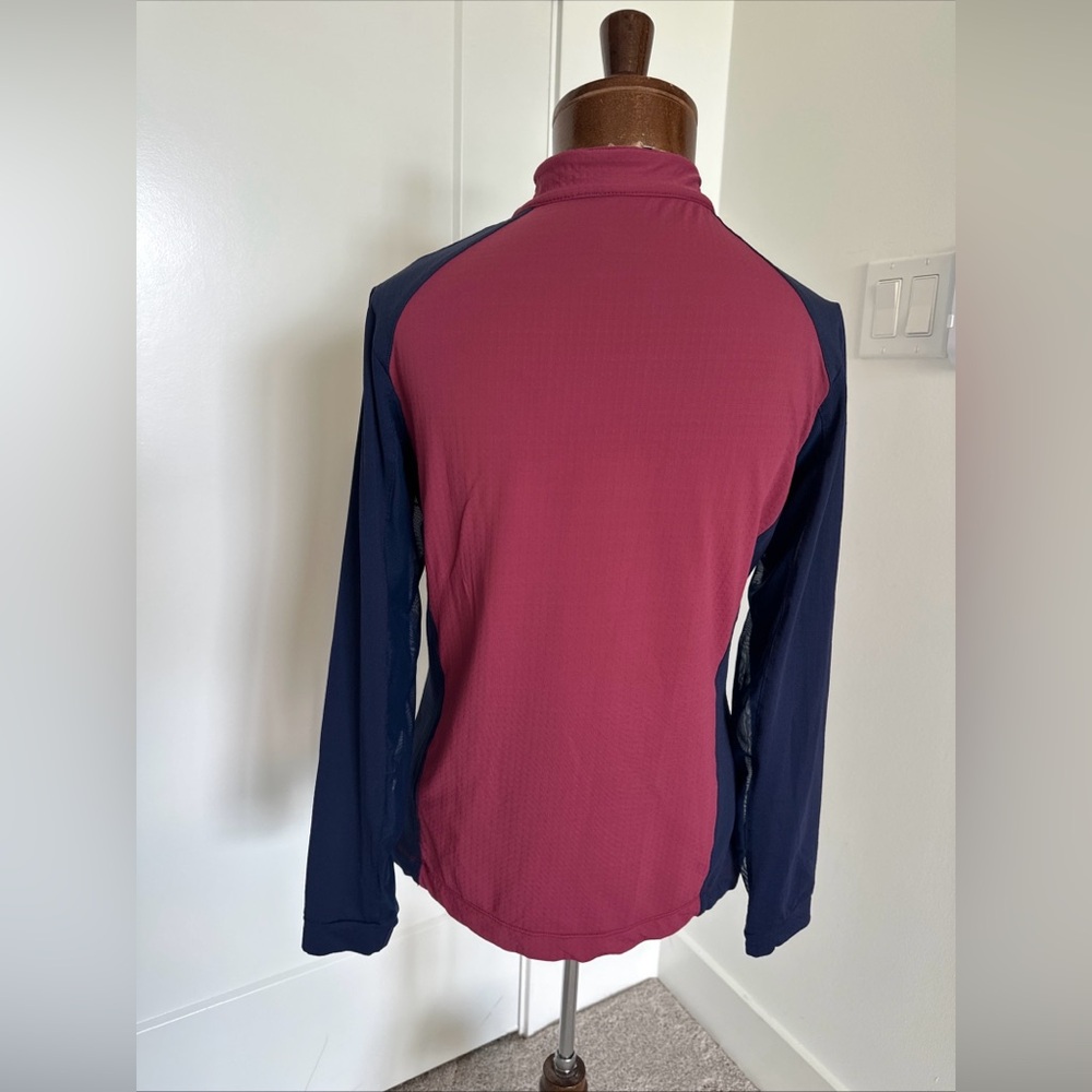 EIS Sun Shirt Womens Medium 1/4 Zip Burgundy Cooling Equestrian Riding Top - Picture 3 of 5